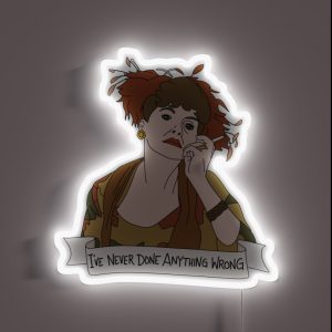 Mrs Peacock Open Book RGB Neon Sign