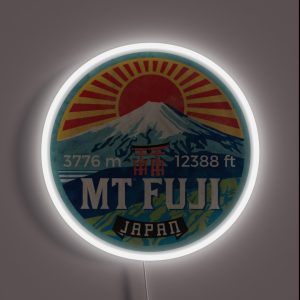 MT Fuji Vintage Emblem RGB Neon Sign MT Fuji Vintage Emblem RGB Neon Sign