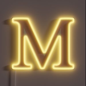 Mu Millennial Pink Greek Letter RGB Neon Sign