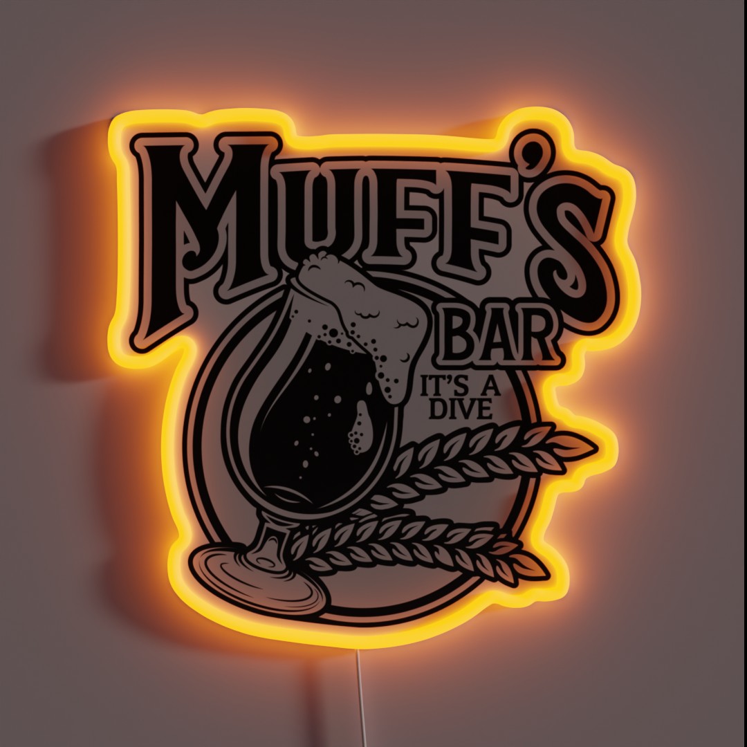 Muff S Dive Bar RGB Neon Sign Muff S Dive Bar RGB Neon Sign