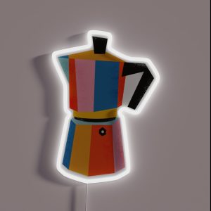 Multicolor Moka Pot RGB Neon Sign Multicolor Moka Pot RGB Neon Sign