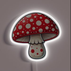 Mushroom Red Inedible Amanita Muscaria RGB Neon Sign