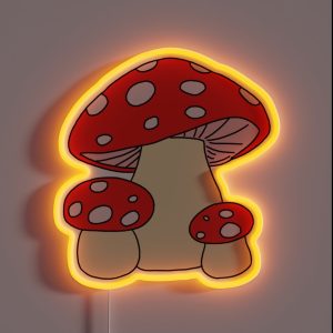 Mushrooms Red Aesthetic Indie RGB Neon Sign Mushrooms Red Aesthetic Indie RGB Neon Sign