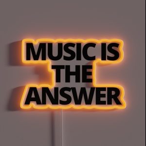 Music Is The Answer RGB Neon Sign Music Is The Answer RGB Neon Sign