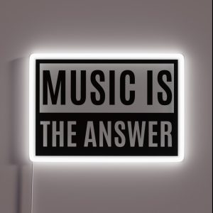 Music Is The Answer RGB Neon Sign Music Is The Answer RGB Neon Sign