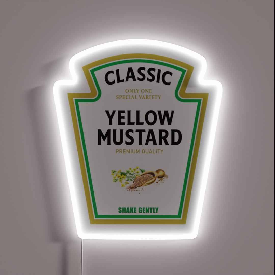 Mustard Halloween 2023 Costume Matching RGB Neon Sign Mustard Halloween 2023 Costume Matching RGB Neon Sign