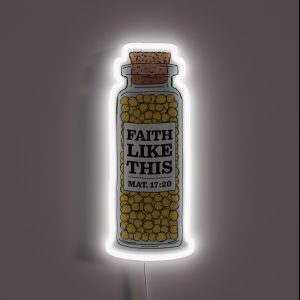 Mustard Seed Bible Verse Illustration Matthew 17 20 Christian RGB Neon Sign Mustard Seed Bible Verse Illustration Matthew 17 20 Christian RGB Neon Sign