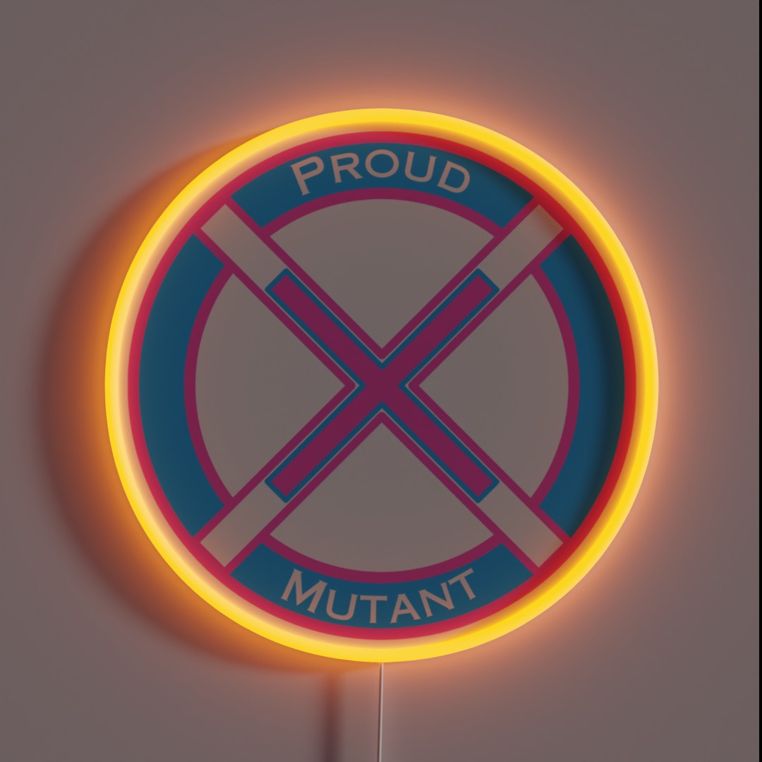 Mutant And Proud W Text RGB Neon Sign Mutant And Proud W Text RGB Neon Sign