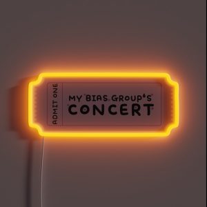 My Bias Group S Concert Ticket For Kpop Fans RGB Neon Sign My Bias Group S Concert Ticket For Kpop Fans RGB Neon Sign