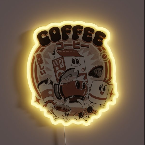 My Coffee Friends RGB Neon Sign