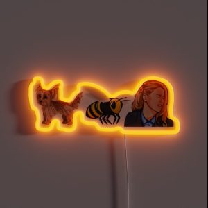My Dog Stepped On A Bee Funny Amber Johnny Dep Mega Pint Court Trial Lawyer RGB Neon Sign