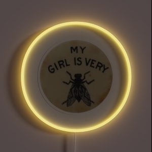 My Girl Is Very Fly Vintage Pin RGB Neon Sign My Girl Is Very Fly Vintage Pin RGB Neon Sign