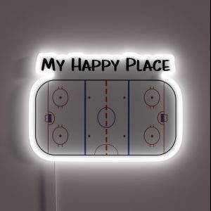 My Happy Place Hockey RGB Neon Sign