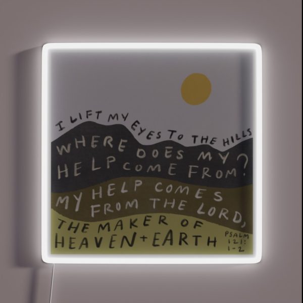 My Help Comes From The Lord RGB Neon Sign