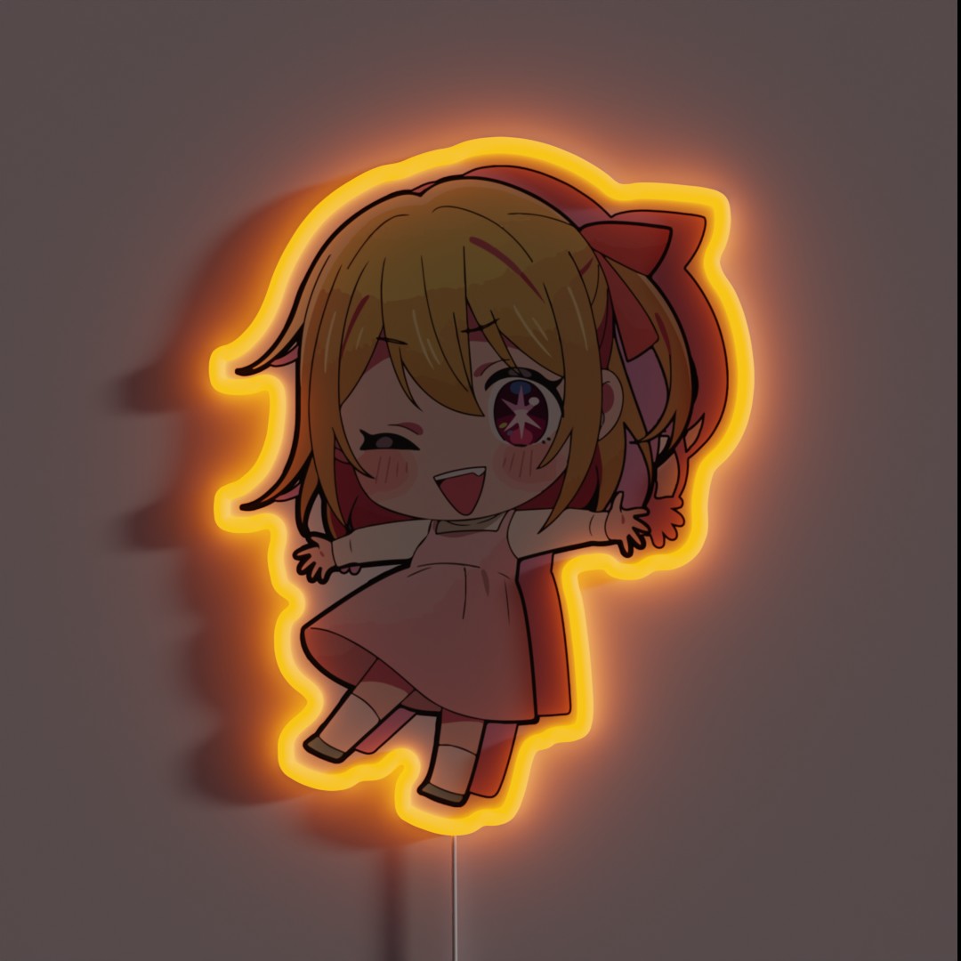 My Idols Child Oshi No Ko Chibi Baby Hoshino RGB Neon Sign My Idols Child Oshi No Ko Chibi Baby Hoshino RGB Neon Sign