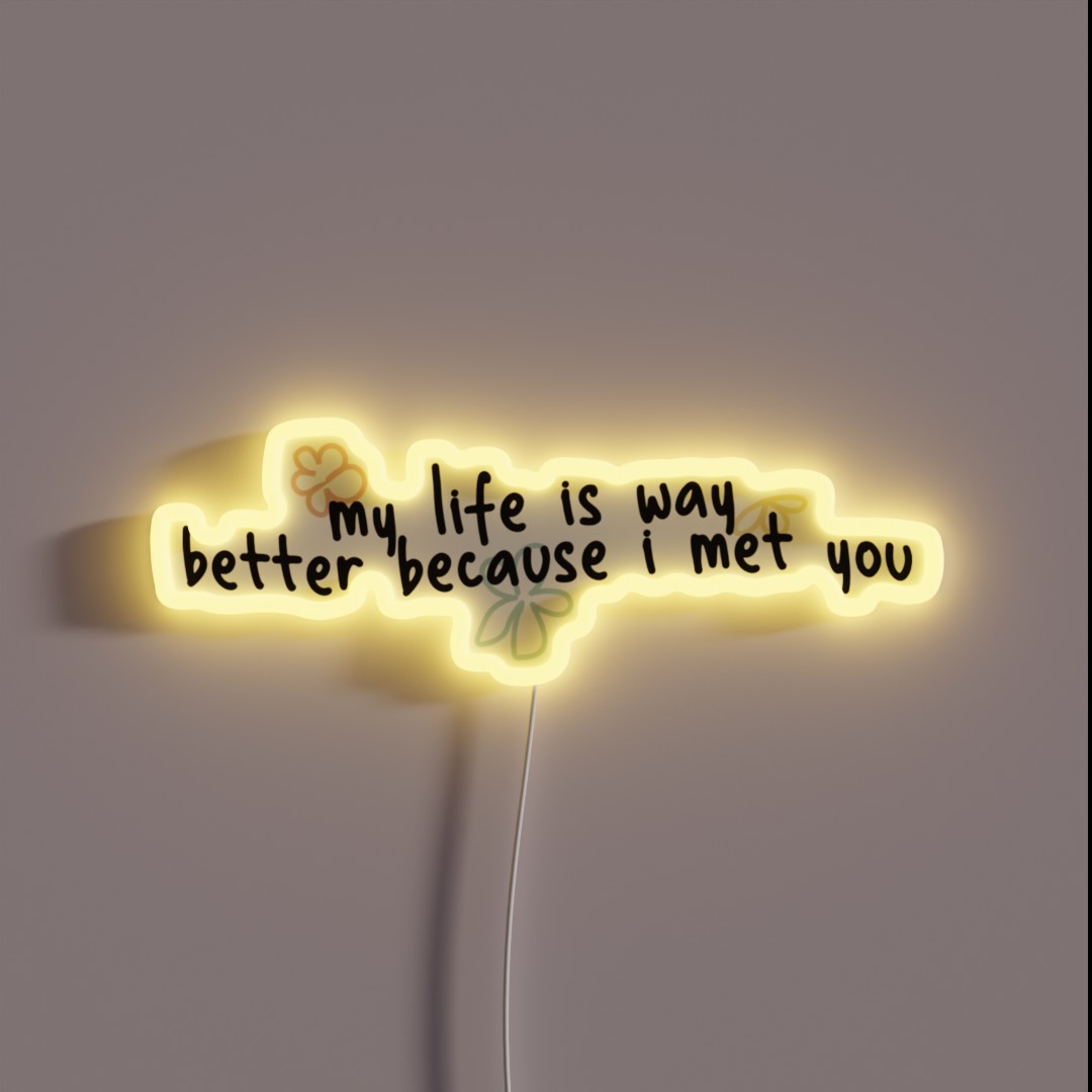 My Life Is Way Better Because I Met You RGB Neon Sign My Life Is Way Better Because I Met You RGB Neon Sign