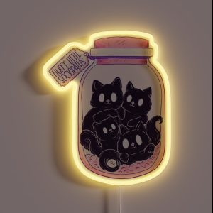 My Little Fluffy Sociopath Cats RGB Neon Sign My Little Fluffy Sociopath Cats RGB Neon Sign