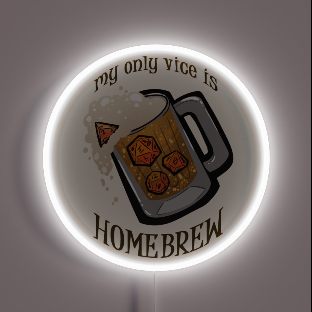 My Only Vice Is Homebrew RGB Neon Sign My Only Vice Is Homebrew RGB Neon Sign