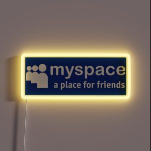Myspace Logo Blue RGB Neon Sign
