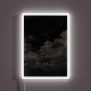 Mystical Clouds Dark Academia Gothic Cottagecore Decor RGB Neon Sign