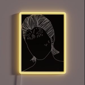 Mystique Digital Line Art RGB Neon Sign