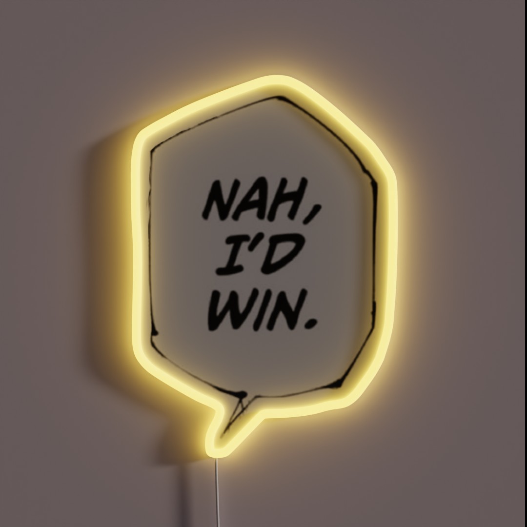 Nah I D Win Jjk Meme RGB Neon Sign Nah I D Win Jjk Meme RGB Neon Sign