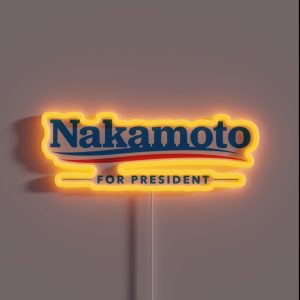 Nakamoto For President RGB Neon Sign Nakamoto For President RGB Neon Sign