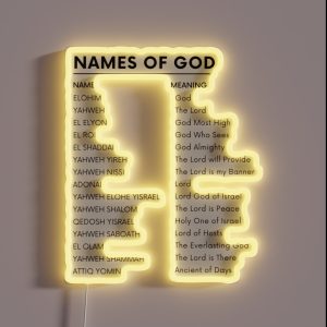 Names Of God List RGB Neon Sign Names Of God List RGB Neon Sign