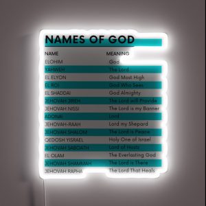 Names Of God UPDATED RGB Neon Sign Names Of God UPDATED RGB Neon Sign
