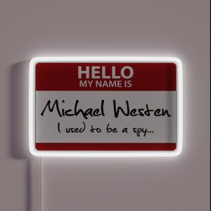 Nametag Parody Burn Notice My Name Is Michael Westen RGB Neon Sign