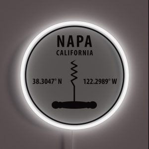 NAPA GPS Wine Opener RGB Neon Sign
