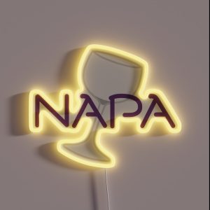 Napa Wine Glass RGB Neon Sign Napa Wine Glass RGB Neon Sign
