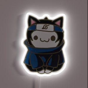 Naruto Manga Cat Sasuke Uchiha RGB Neon Sign