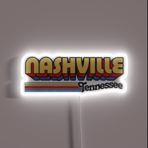 Nashville TN City Stripes RGB Neon Sign Nashville TN City Stripes RGB Neon Sign
