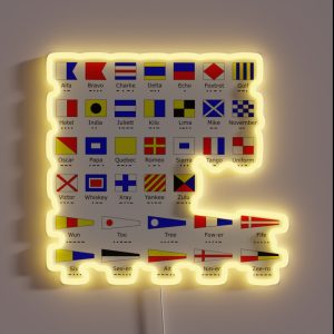 Nautical Flags With Morse Code RGB Neon Sign
