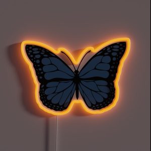 Navy Blue Butterfly RGB Neon Sign