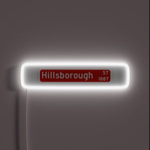 NC State Hillsborough Street RGB Neon Sign