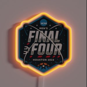 NCAA Men S Final Four 2023 Houston Basketball RGB Neon Sign NCAA Men S Final Four 2023 Houston Basketball RGB Neon Sign