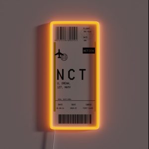 NCT Boarding Pass RGB Neon Sign