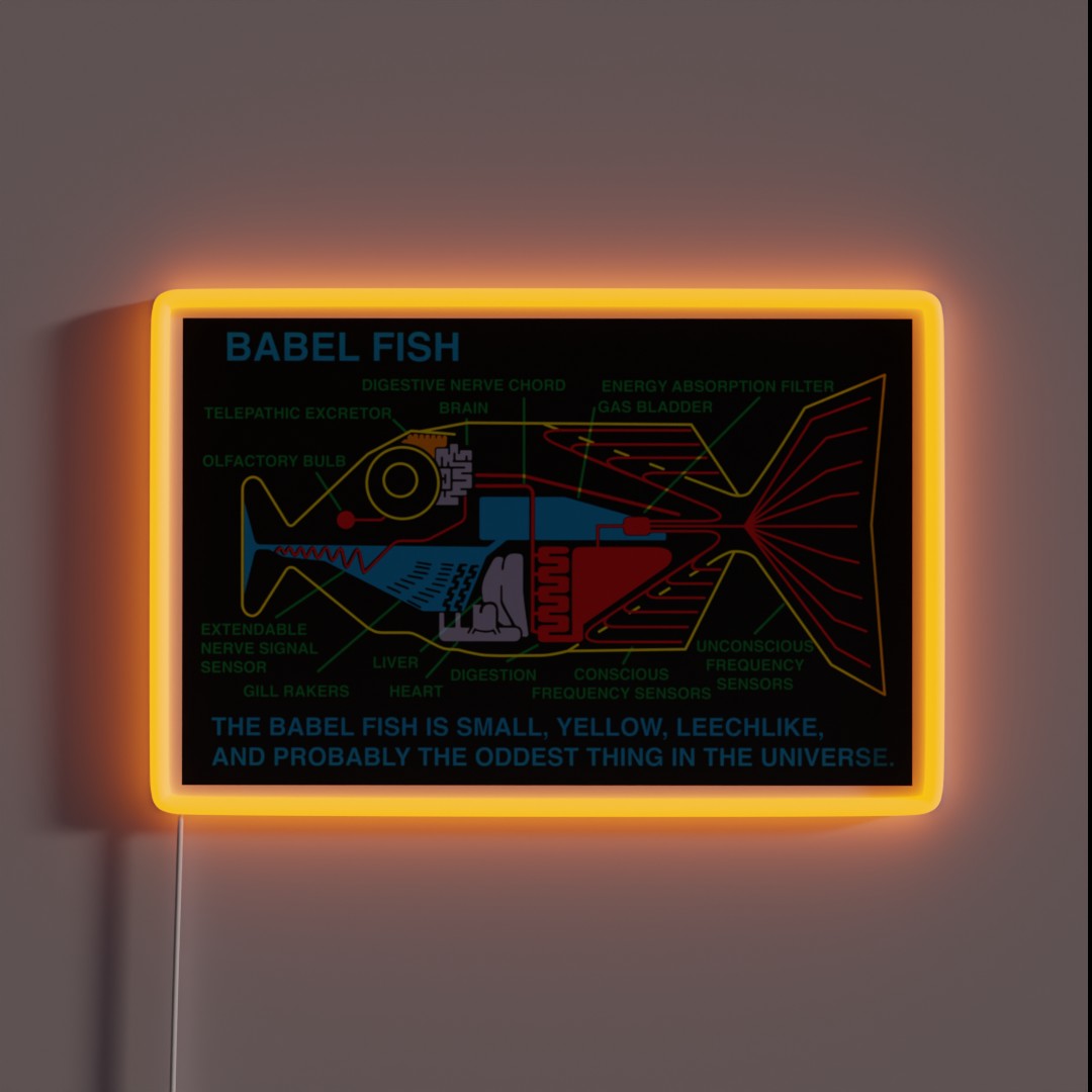 NDVH Babel Fish H2G2 RGB Neon Sign NDVH Babel Fish H2G2 RGB Neon Sign
