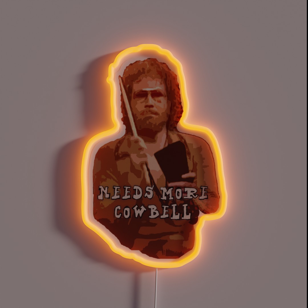 NEEDS MORE COWBELL PART DEUX RGB Neon Sign NEEDS MORE COWBELL PART DEUX RGB Neon Sign