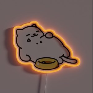 Neko Atsume Tubbs Cat RGB Neon Sign