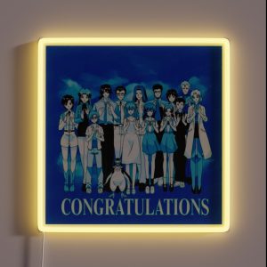 Neon Genesis Evangelion Congratulations Anime Design RGB Neon Sign