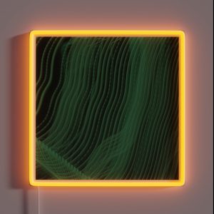 Neon Green Wavy Light Lines RGB Neon Sign
