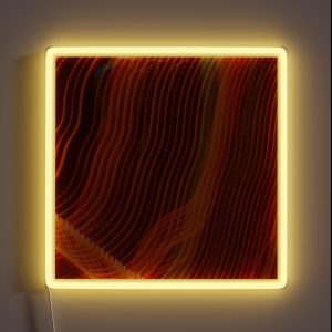Neon Light Wavy Lines Red RGB Neon Sign