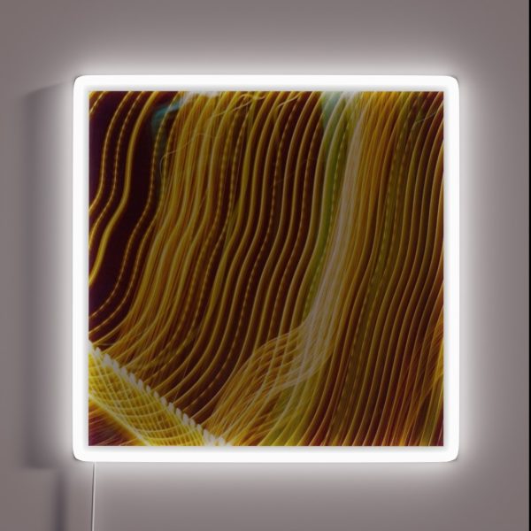 Neon Light Wavy Lines Yellow RGB Neon Sign