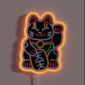 Neon Lucky Cat RGB Neon Sign