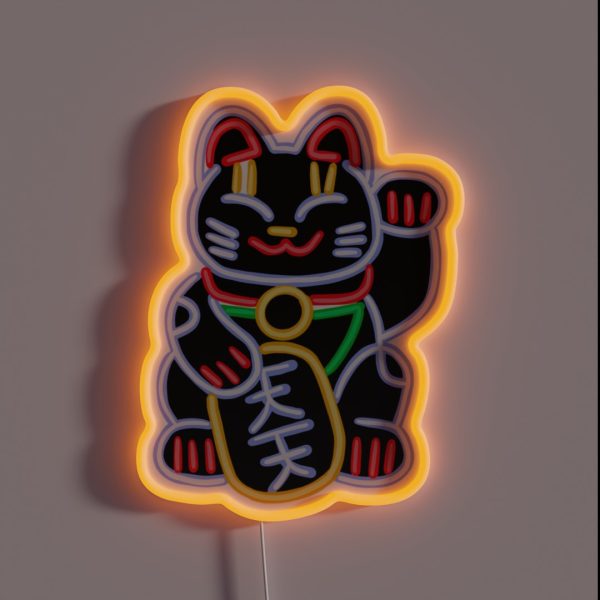 Neon Lucky Cat RGB Neon Sign