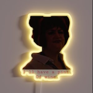 Nessa Gavin And Stacey Pint Of Wine RGB Neon Sign Nessa Gavin And Stacey Pint Of Wine RGB Neon Sign