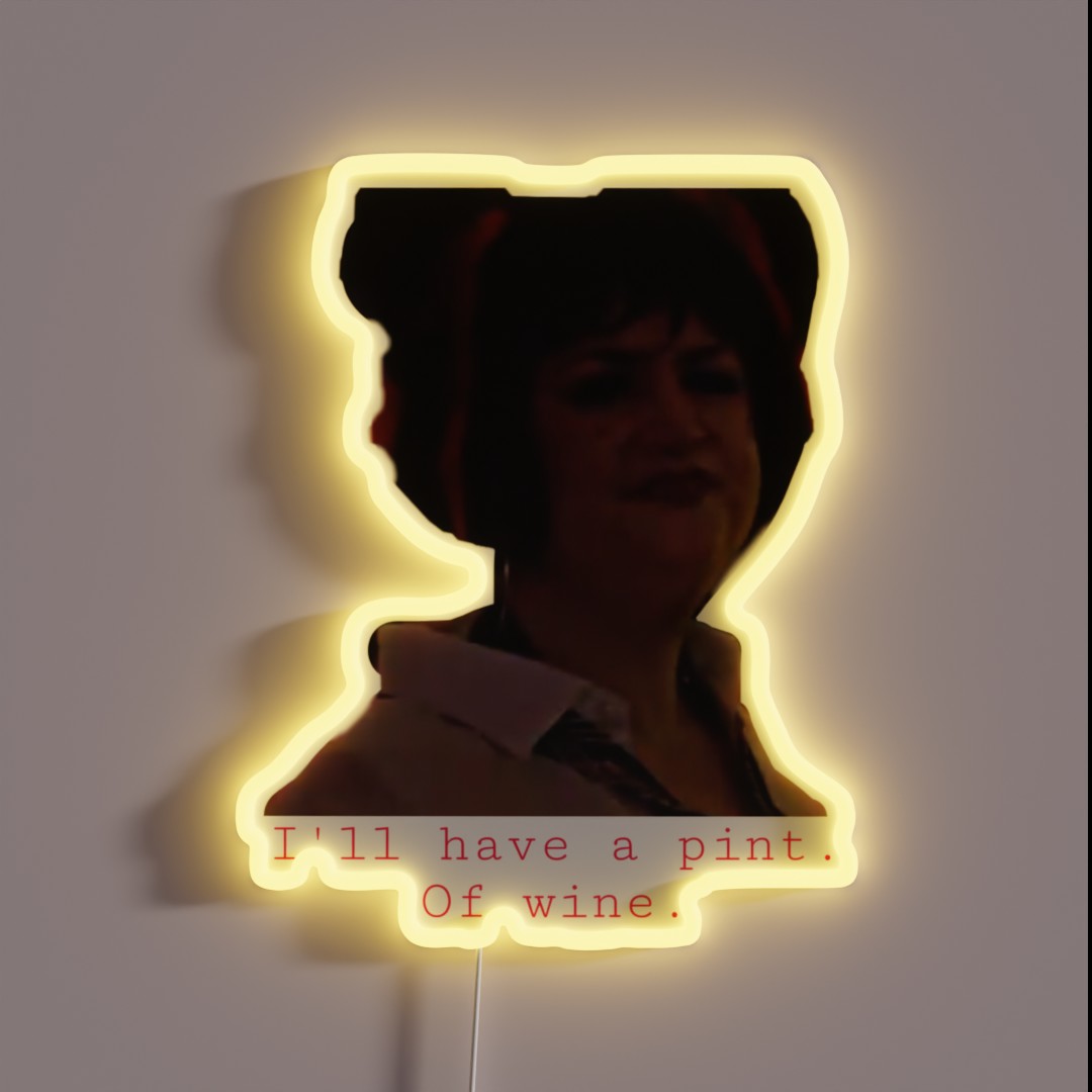 Nessa Gavin And Stacey Pint Of Wine RGB Neon Sign Nessa Gavin And Stacey Pint Of Wine RGB Neon Sign